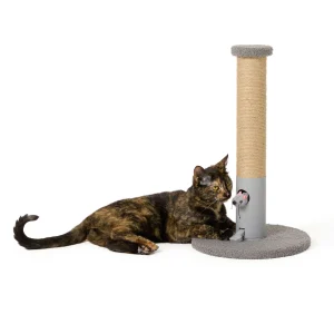 Whisker City® Peeking Mouse Cat Scratching Post, Interactive Play, 11.7 IN L X 11.7 IN W X 19.7 IN H