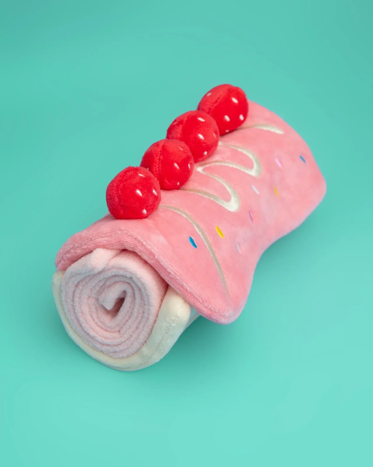 Strawberry Snuffle Cake Dog Treat Toy