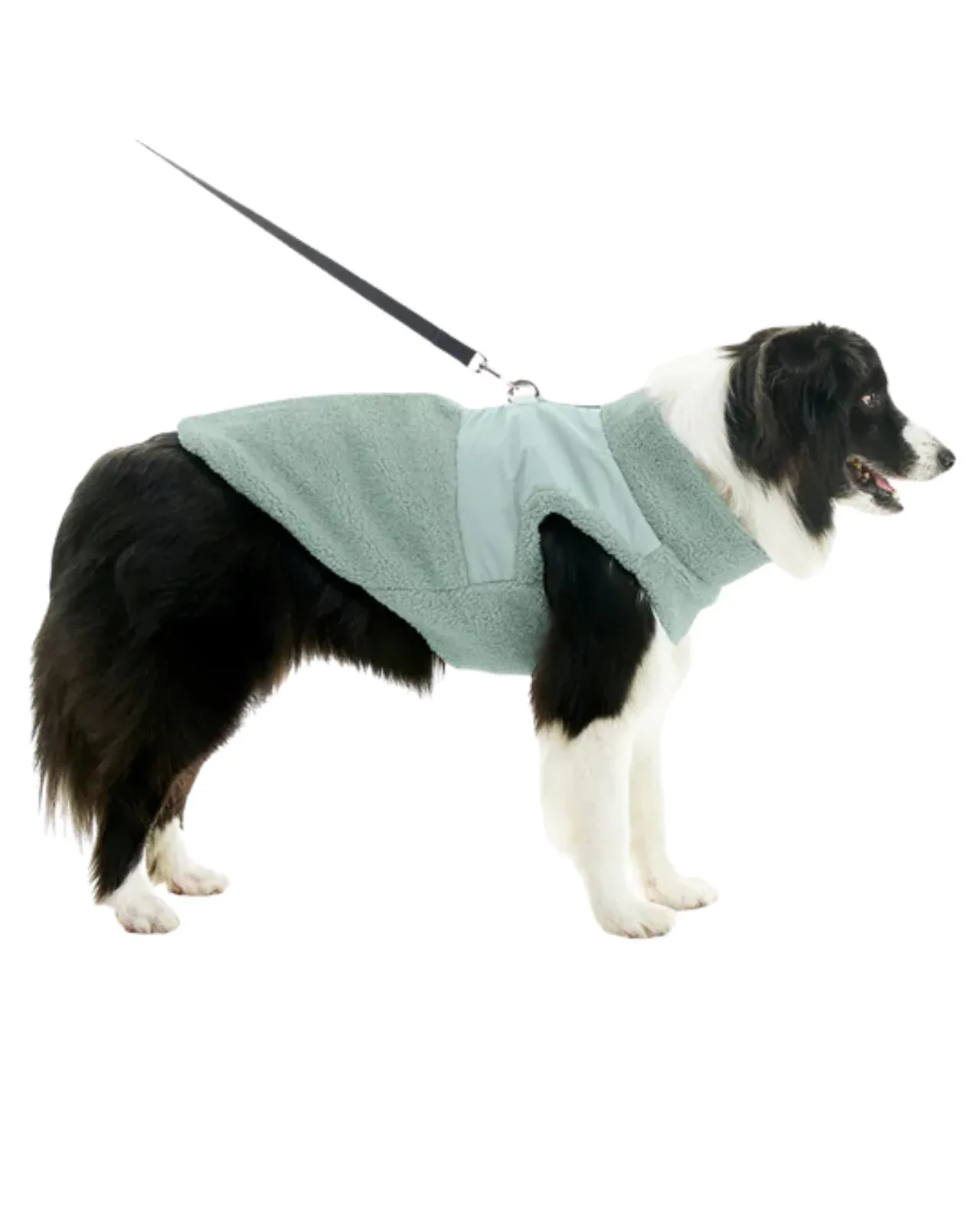 Zip Up Sherpa Dog Harness Vest in Green (FINAL SALE) - Image 2