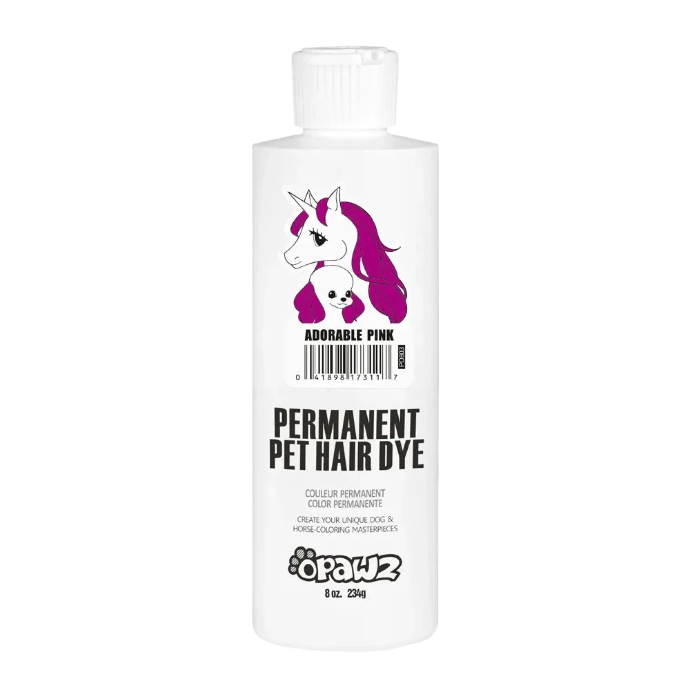 Permanent Dog Hair Dye Adorable Pink 8oz by Opawz