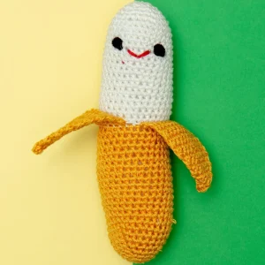 Chiquito Banana Organic Cotton Knit Dog Toy