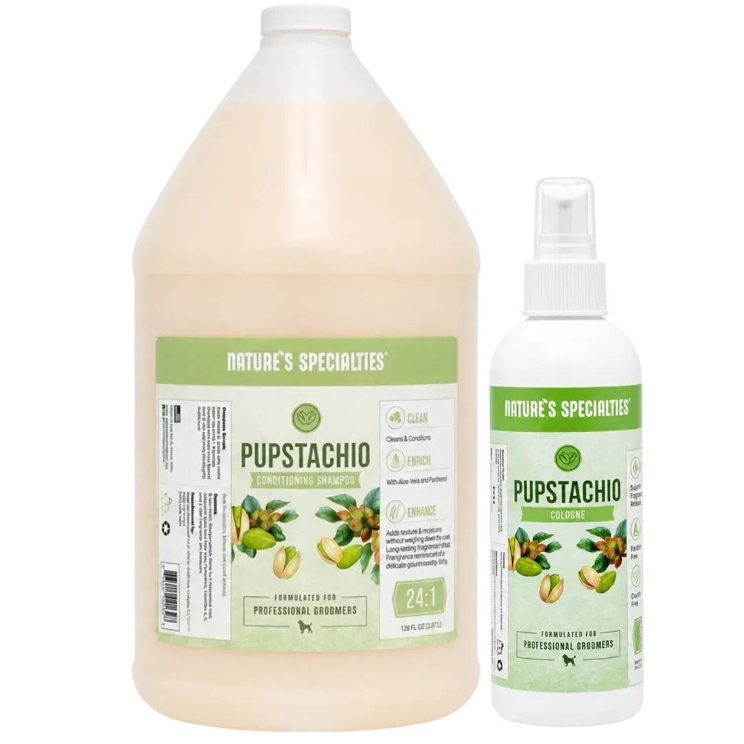 Pupstachio Conditioning Shampoo Gallon and Cologne 8oz by Nature's Specialties