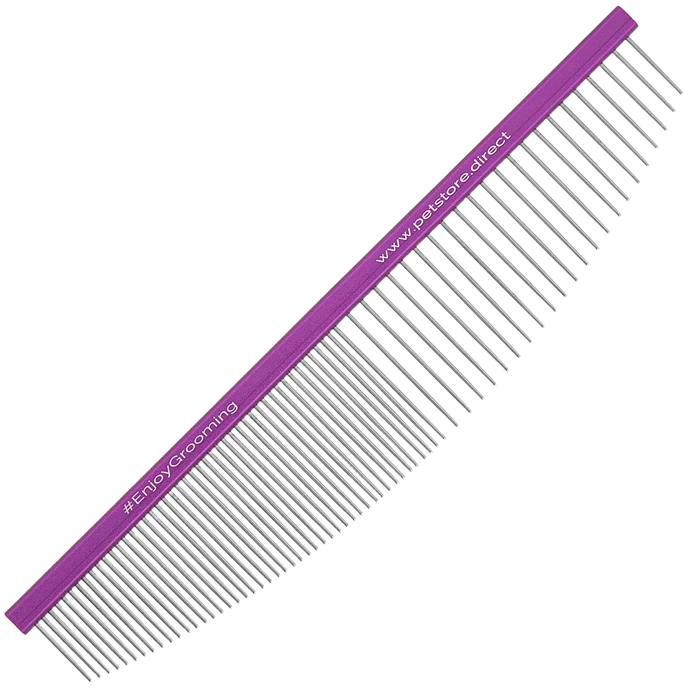 6.5" 50/50 Purple Half-Moon Comb by PetStore.Direct