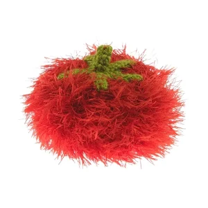 Fuzzy Tomato Squeaky Plush Dog Toy