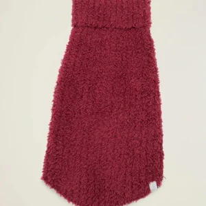 CozyChic Cranberry Ribbed Dog Sweater (FINAL SALE)