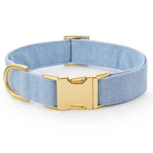 Blue Chambray Dog Collar (Made in the USA)