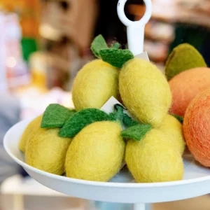 Wool Lemon Dog Toy