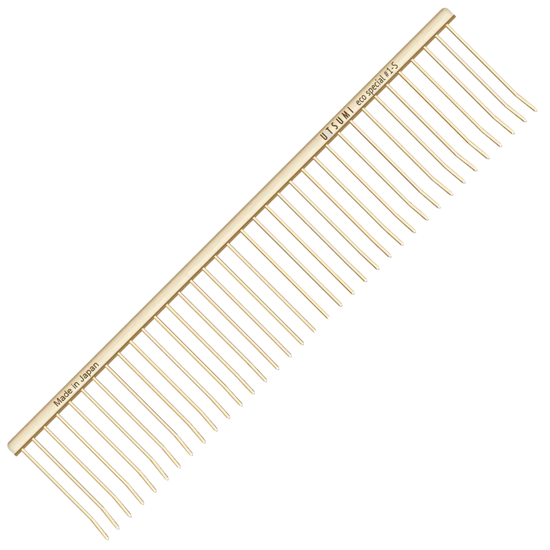 7.5" Curved Tip ECO Special #1 S Comb Gold by Utsumi