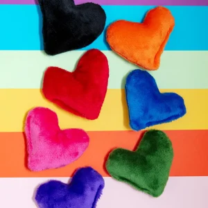 Mini Heart Squeaky Plush Dog Toy