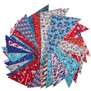 Patriotic Bandanas - 60 Assorted Sizes and Patterns by Bandanas Unlimited