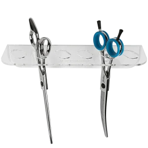 Acrylic 6 Scissor Holder Wall Mount Clear by PetStore.Direct