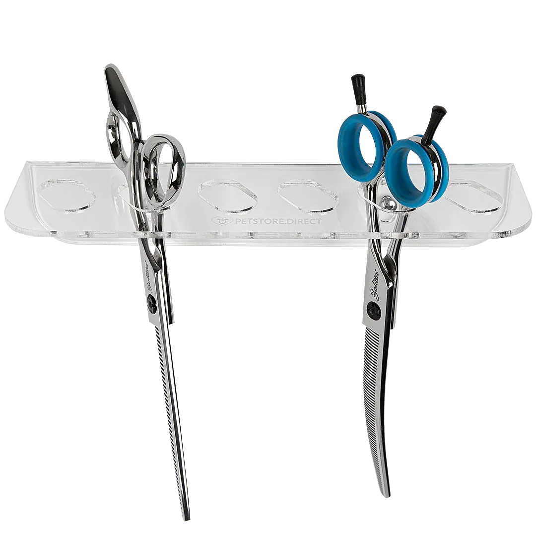 Acrylic 6 Scissor Holder Wall Mount Clear by PetStore.Direct