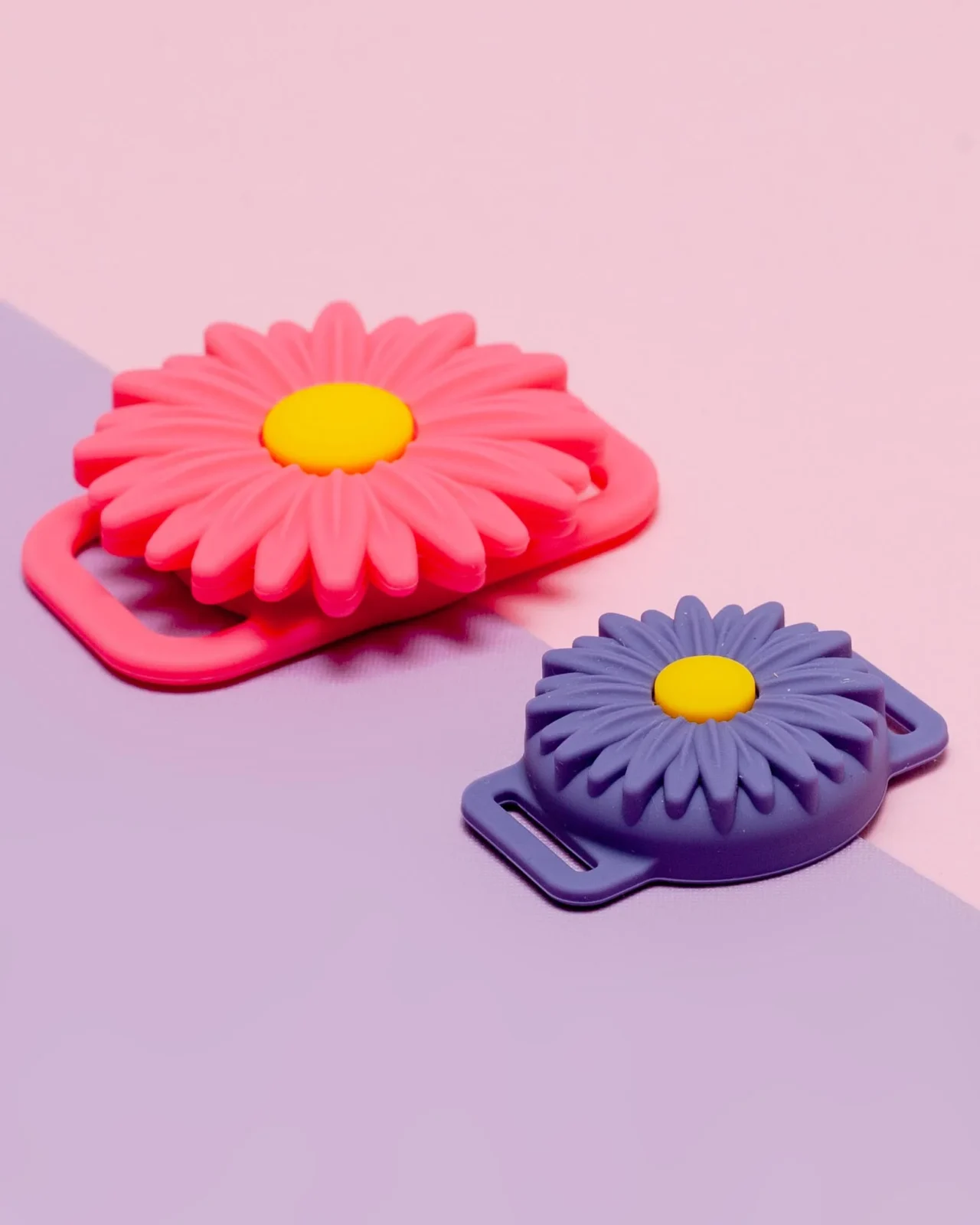 Silicone Flower AirTag Holder for Dog Collar - Image 2