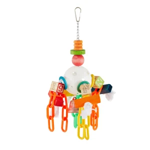 All Living Things® Wiffle Ball and Chains Bird Toy - Chew Toy for Large Pet Birds