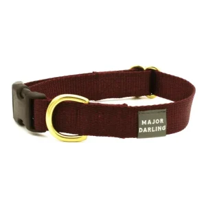 Side-Release Buckle Dog Collar in Merlot (Made in the USA) (FINAL SALE)