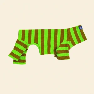 Ribbed Dog Onesie in Fresh Grass