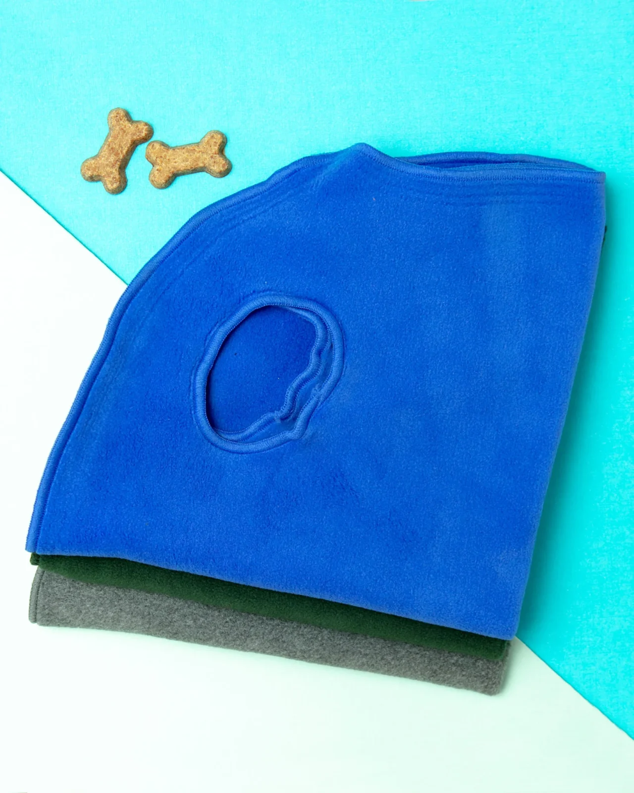 Stretch Fleece Pullover in Cornflower Blue - Image 2