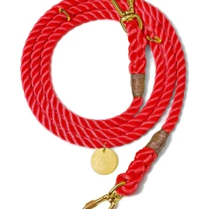 Adjustable Rope Lead in Red (FINAL SALE)