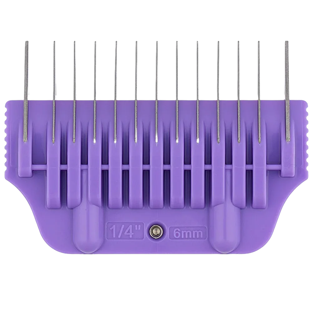 #4 1/4" Purple Wide Attachment Comb 6mm by Zolitta