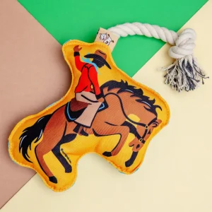 Rodeo Rider Rope Squeaker Dog Toy