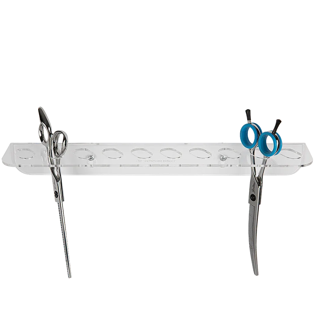 Acrylic 10 Scissor Holder Wall Mount Clear by PetStore.Direct