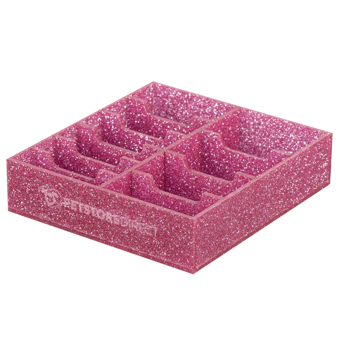 Wide 10 Blades Holder Sparkle Pink by PetStore.Direct - Image 2