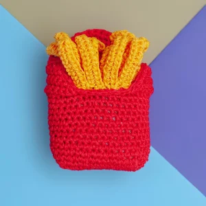 French Fries Squeaky Knit Dog Toy