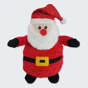 Dotty Santa Plush Squeaky Dog Toy