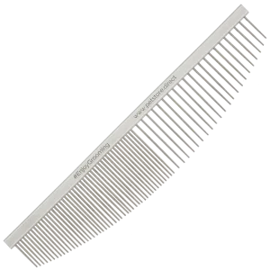 7.5" Stainless Steel 50/50 Half-Moon Comb by PetStore.Direct