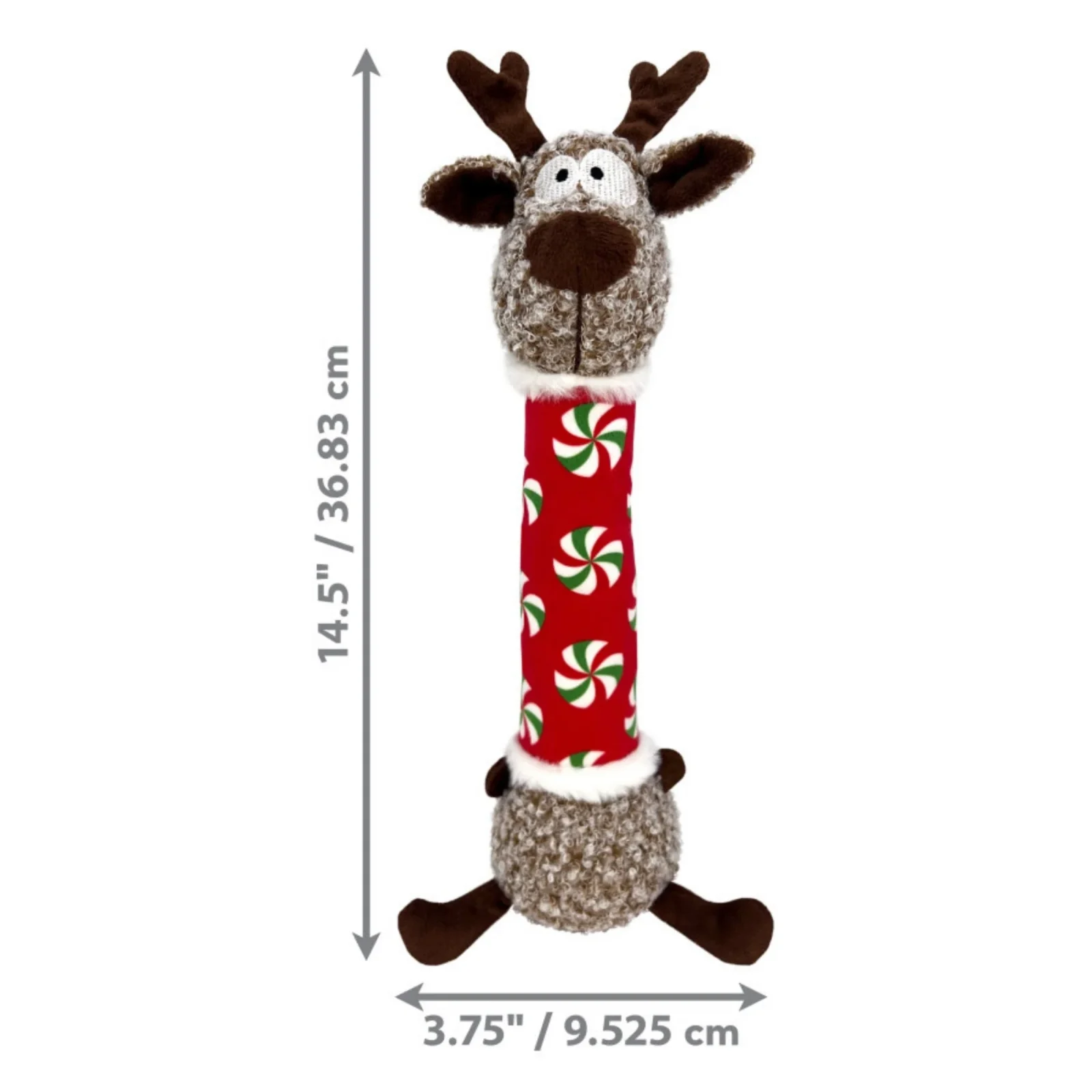 KONG Holiday Shakers Luvs Reindeer Dog Toy Medium - Image 2