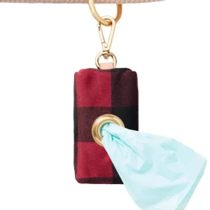 Buffalo Check Waxed Canvas Poo Bag Dispenser (FINAL SALE)
