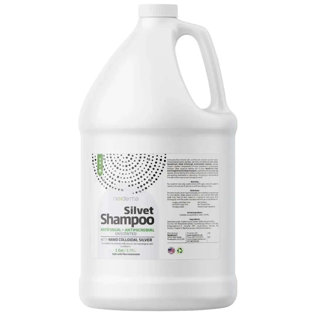 Silvet Unscented Antifungal Antimicrobial Shampoo Gallon by Nexderma