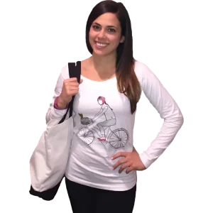 Dog On a Bike Long Sleeve Shirt by Dog Fashion Living