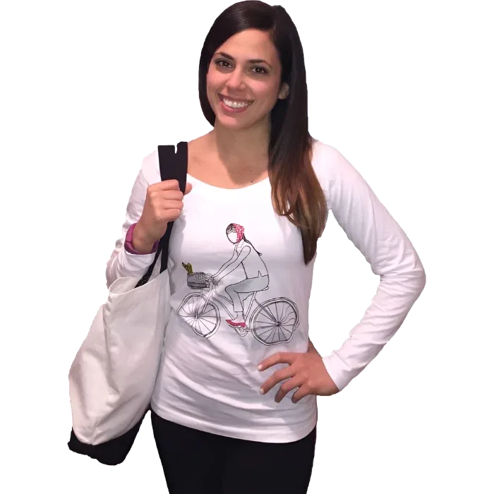 Dog On a Bike Long Sleeve Shirt by Dog Fashion Living
