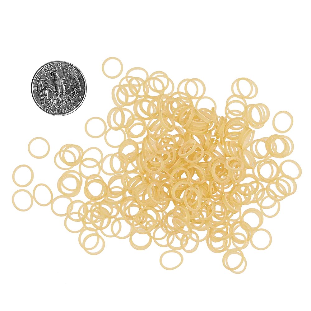 Latex Dog Hair Bands 5/16" Medium Weight Clear by PawMarks - Image 2