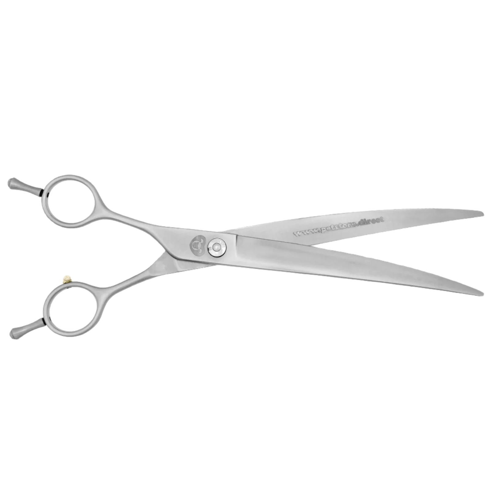 8" Premium Curve Left-Handed Grooming Shears by PetStore.Direct