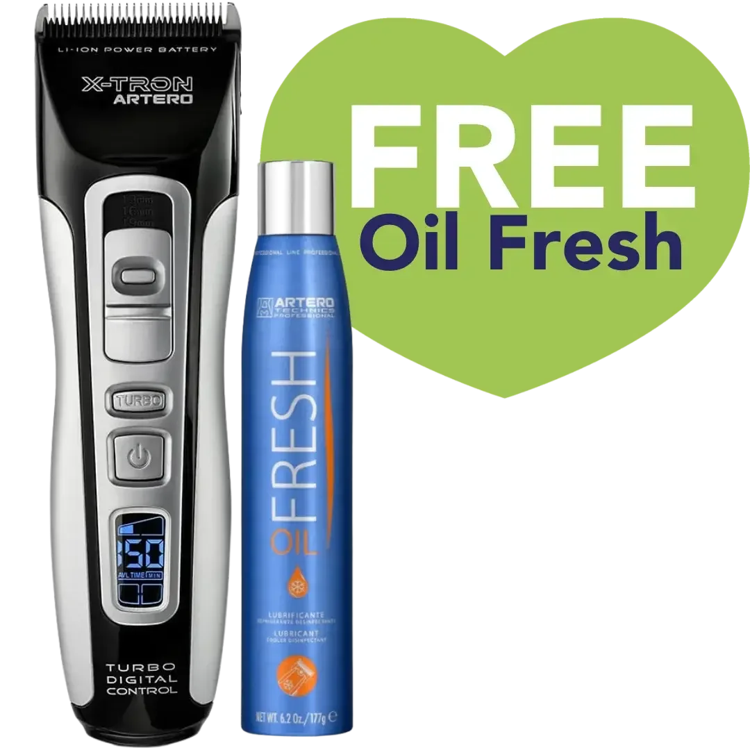 Cordless Clipper X-Tron with Free Oil Fresh by Artero