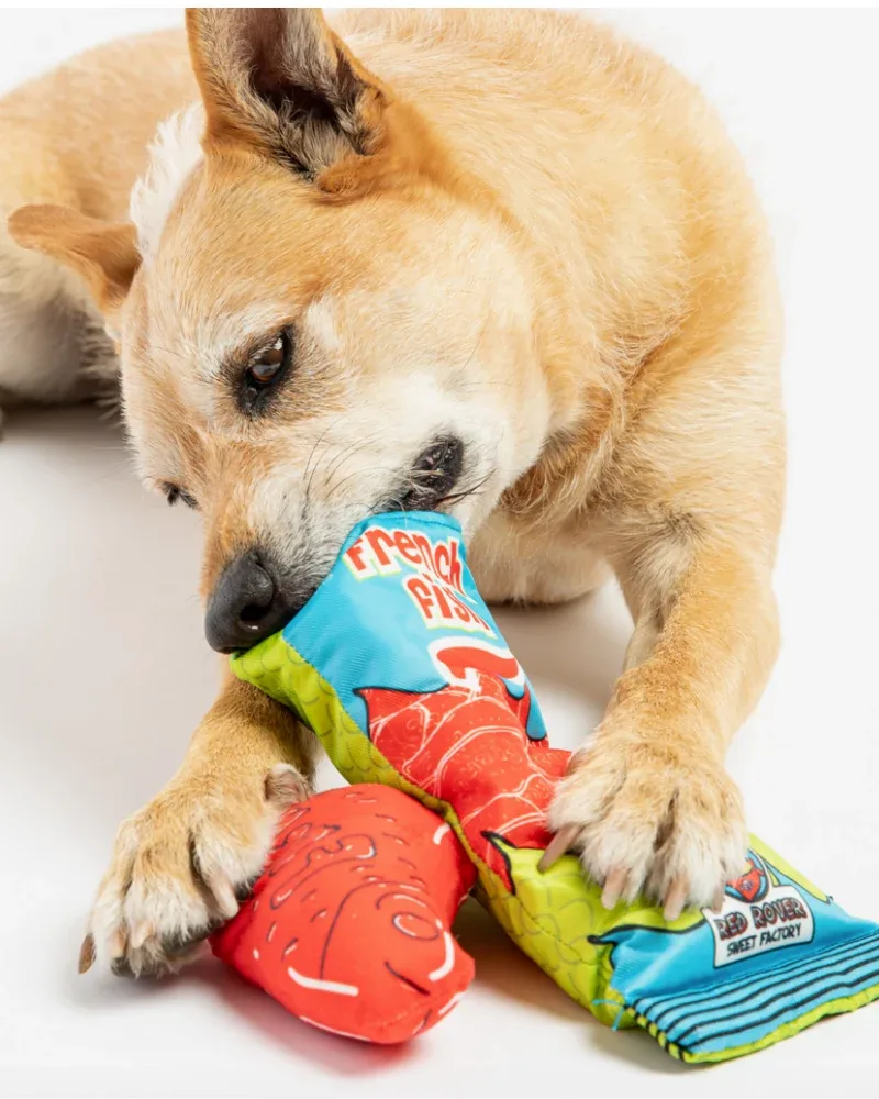 French Fish Crinkle + Squeak Dog Toy - Image 2