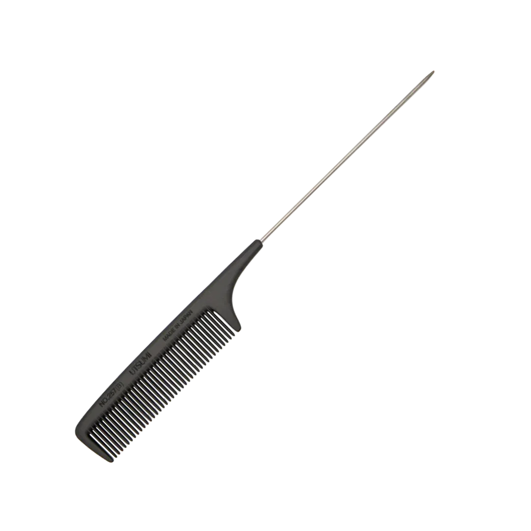 10" Rat Tail Comb #257B Black by Utsumi