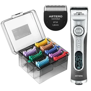 Spektra Clipper with Metaplex 8pc Metal Comb Set and Katana Blade by Artero