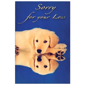 Sorry For Your Loss Golden Design Grievance Card by Dog Fashion Living