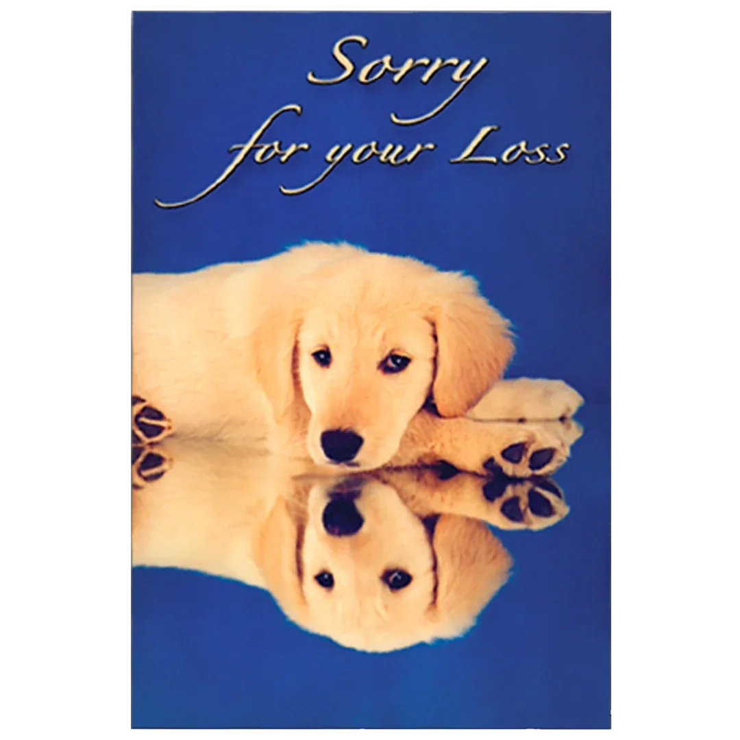 Sorry For Your Loss Golden Design Grievance Card by Dog Fashion Living