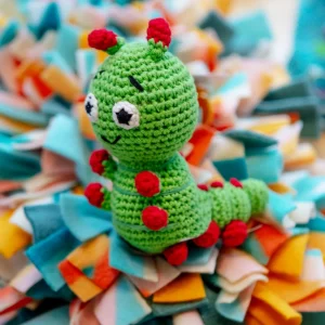 Carlos the Caterpillar Squeaky Knit Dog Toy