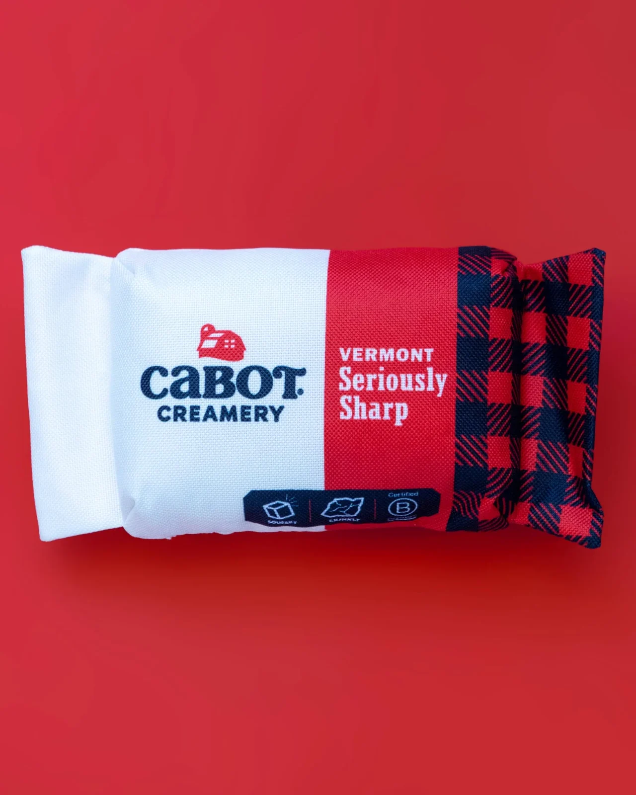 P.L.A.Y. X Cabot Creamery Seriously Sharp Squeaker Squeaky Dog Toy