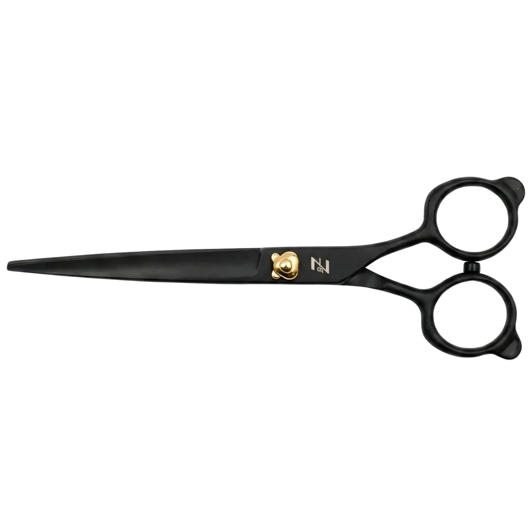 Teddy Bear 6.5" Straight Scissor Black by Zolitta - Image 2