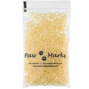 Latex Dog Hair Bands 5/16" Medium Weight Clear by PawMarks