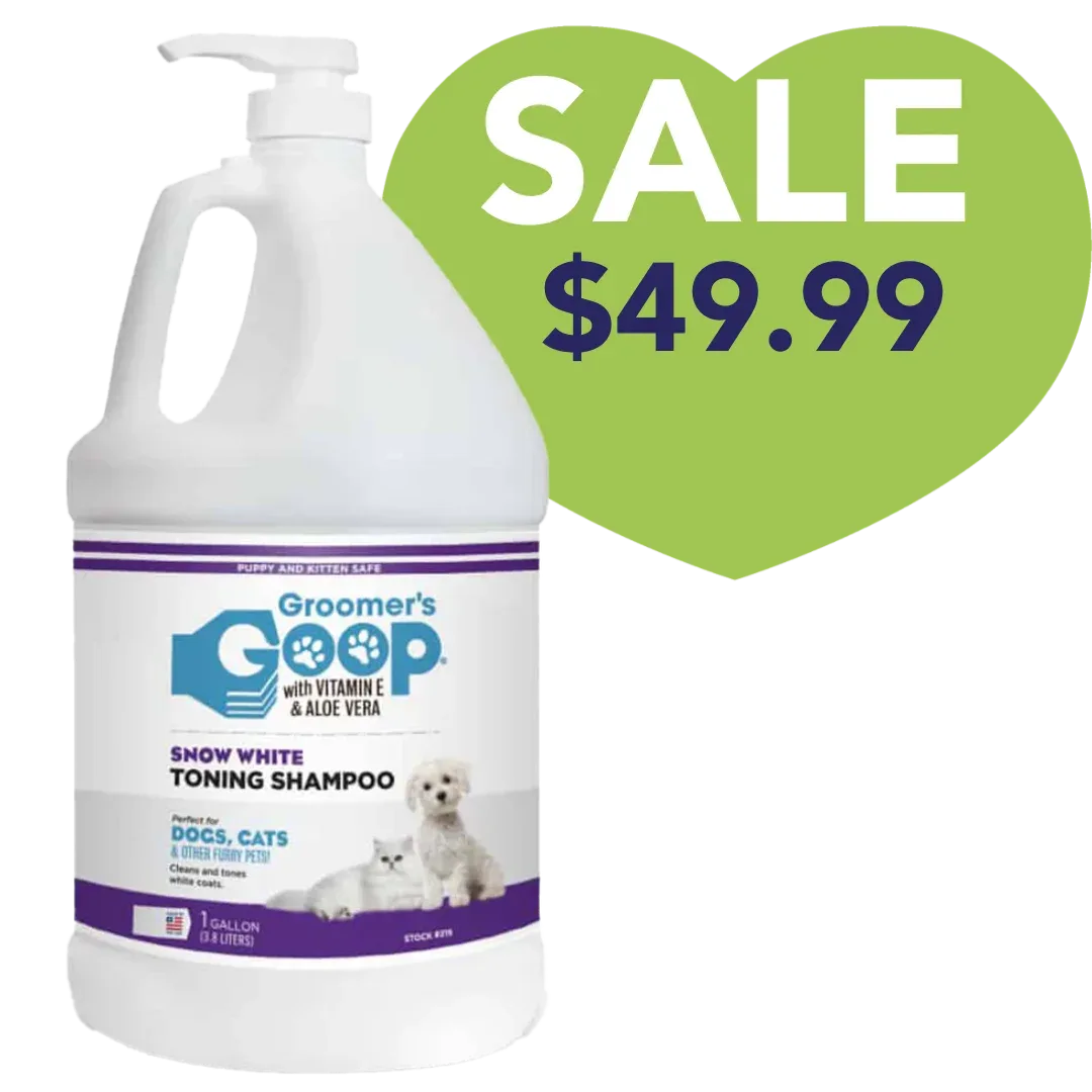 Snow White Toner Shampoo Gallon by Groomer's Goop