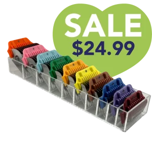 Wide 10 Blades/Combs Guard Holder Clear by PetStore.Direct