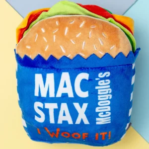 Mcdoggle's Mac Stax Crinkle + Squeak Plush Dog Toy (FINAL SALE)