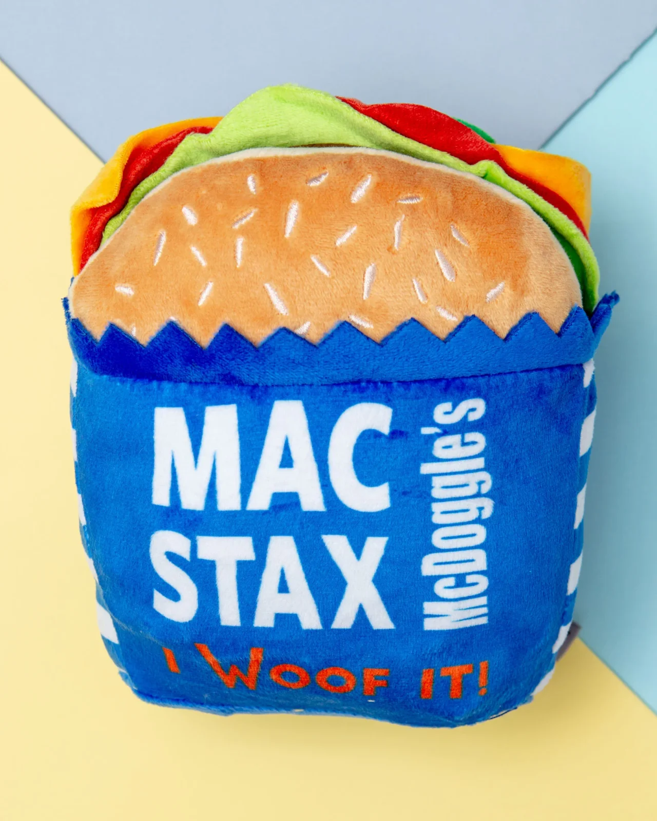 Mcdoggle's Mac Stax Crinkle + Squeak Plush Dog Toy (FINAL SALE)